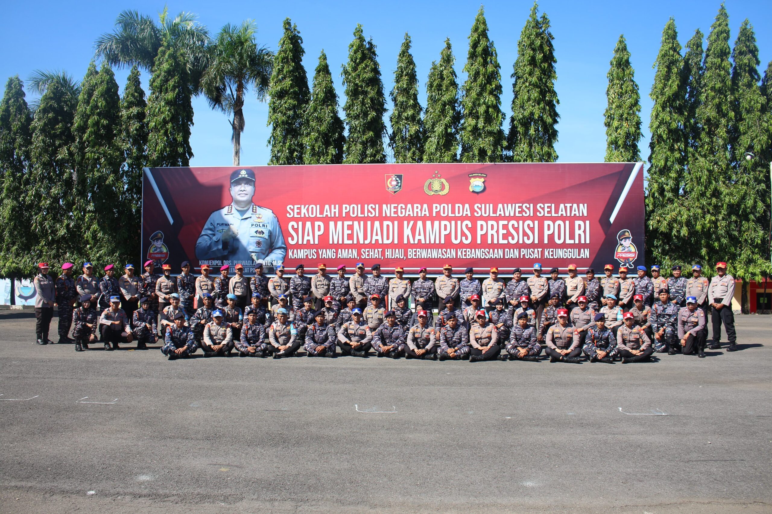 TNI-Polri Kompak, Komandan Satdik – 2 Kodiklatal Kunjungi SPN Batua Polda Sulawesi Selatan