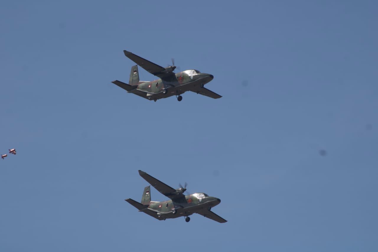 Kaskoarmada II Hadiri Peninjauan Latihan Matra Udara II Koopsud II Sikatan Daya 2024