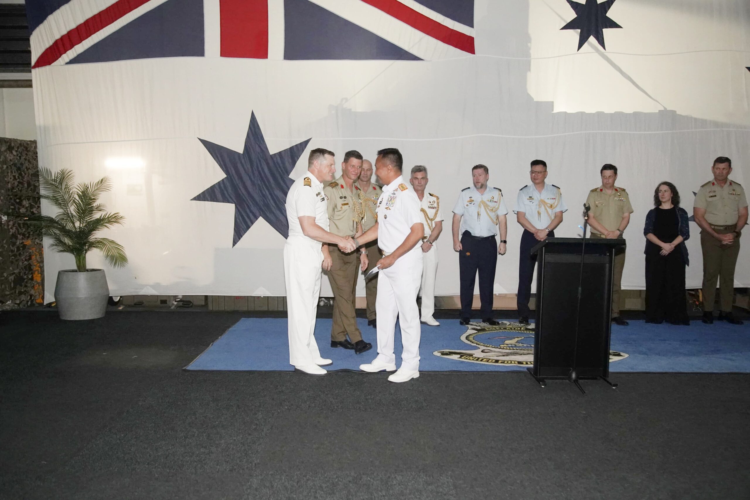 Dankodiklatal Hadiri Malam Resepsi Indo-Pasific Endeavour di HMAS Adelaide