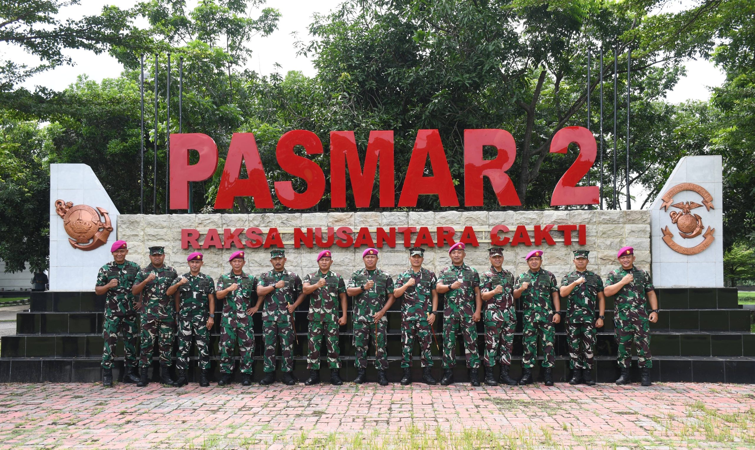 Danpuslatdiksarmil Kodiklatal Kunjungi Satuan TNI AL di Sidoarjo