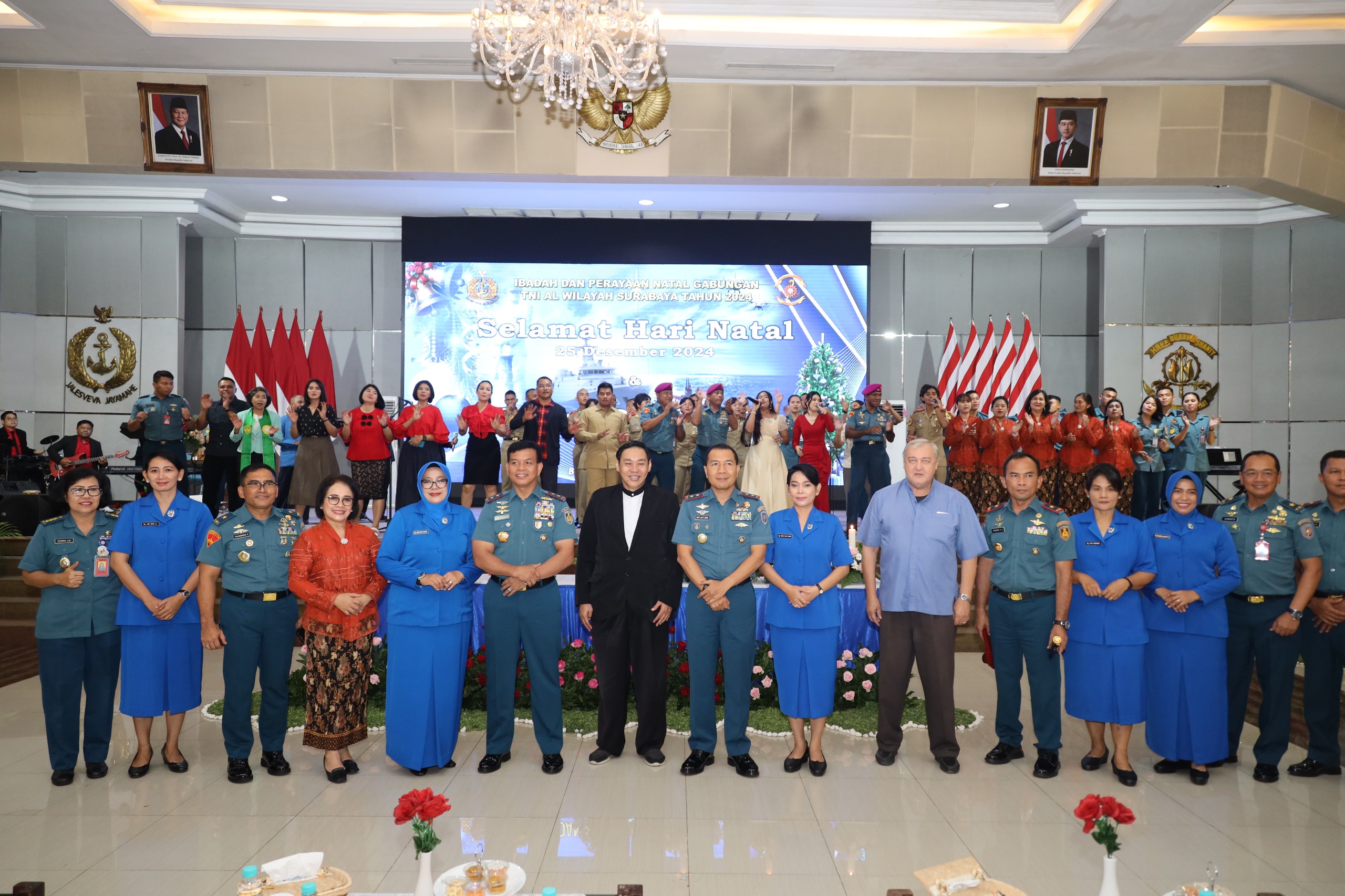 Wadan Kodiklatal Hadiri Perayaan Natal Gabungan TNI AL Wilayah Surabaya