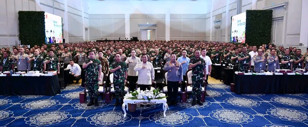 Dankodiklatal Hadiri Rapim TNI – Polri 2025 Pimpinan Presiden RI Prabowo Subianto