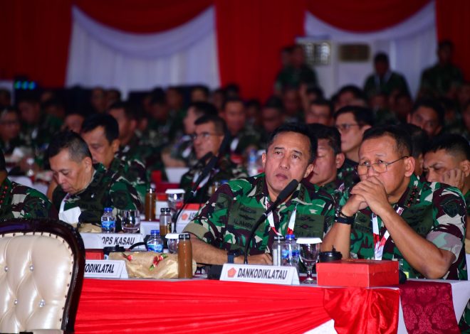 Selaraskan Pola Pikir dan Pola Tindak, Dankodiklatal Ikuti Rapim TNI 2025