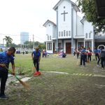 Sambut HUT Ke-79, Prajurit Pomal Koarmada II Gerebek Tempat Ibadah Dengan Aksi Bersih-Bersih