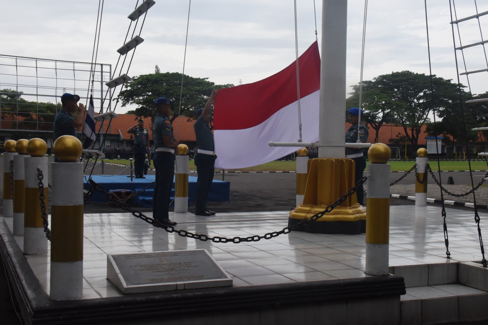 Tunjukkan Semangat Cinta Tanah Air, Dirum Kodiklatal Pimpin Upacara Bendera 