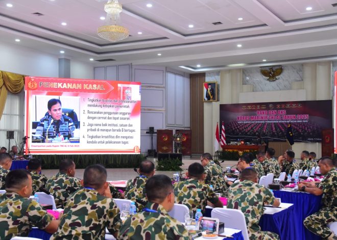 Dankodikmar Bersama Danpuslatmar Kodiklatal Ikuti Rako dan AKS Korps Marinir 2025