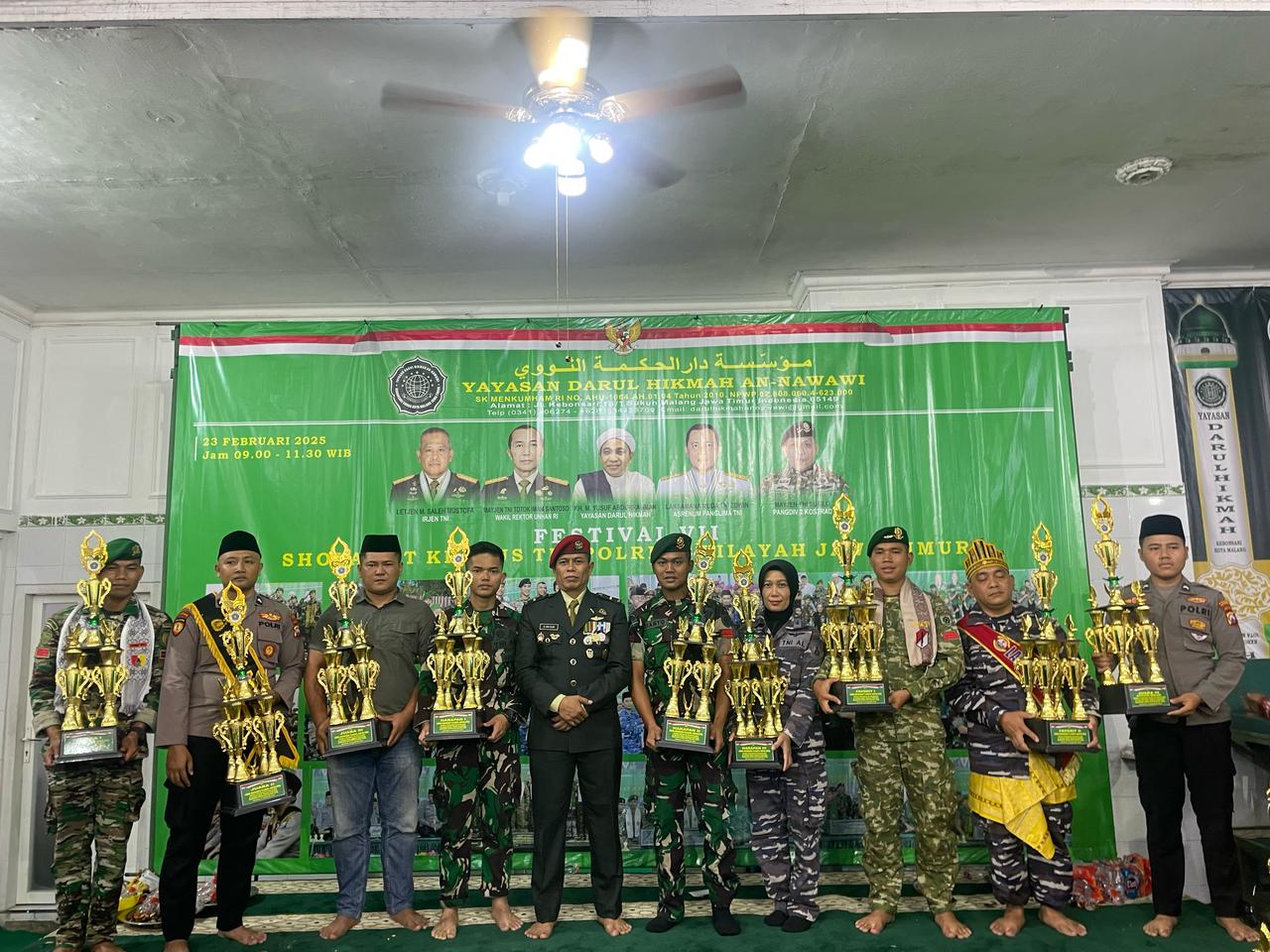 Prajurit Ditlat Kodiklatal Klk Agung Juara 3 MTQ Ke-2 TNI – Polri Wilayah Jawa Timur