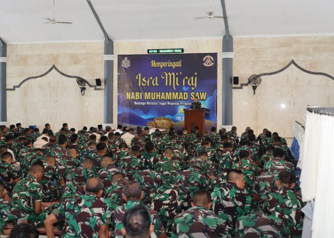 Bangun Mentalitas Tangguh Hadapi Percepatan Zaman, Kodiklatal Gelar Isra Mi’raj 1446 H