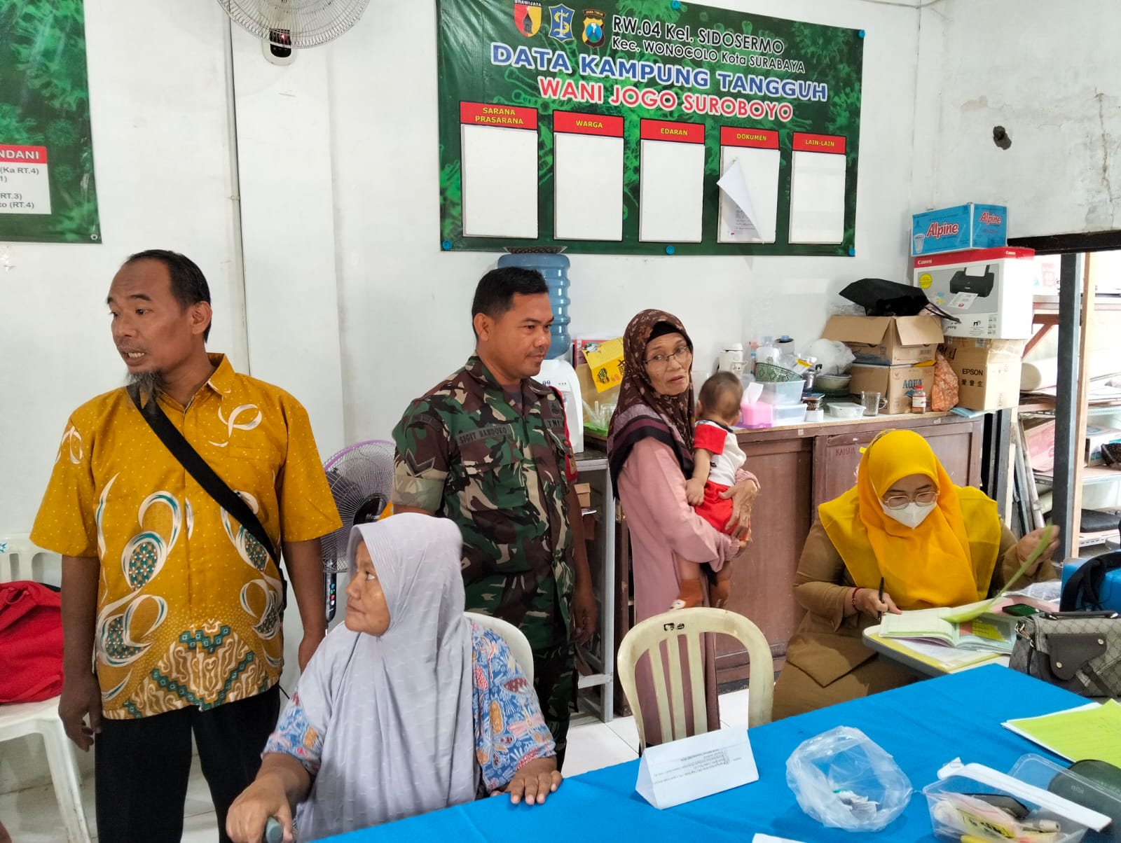 Peduli Peningkatan Kesehatan Masyarakat, Babinsa Sidosermo Dukung Pelaksanaan POSGA.