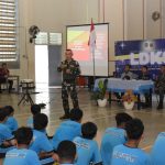 Pelajar SMPK Angelus Custos II Dapatkan Pelatihan LDKS dan PBB  Dari Koramil 0830/19