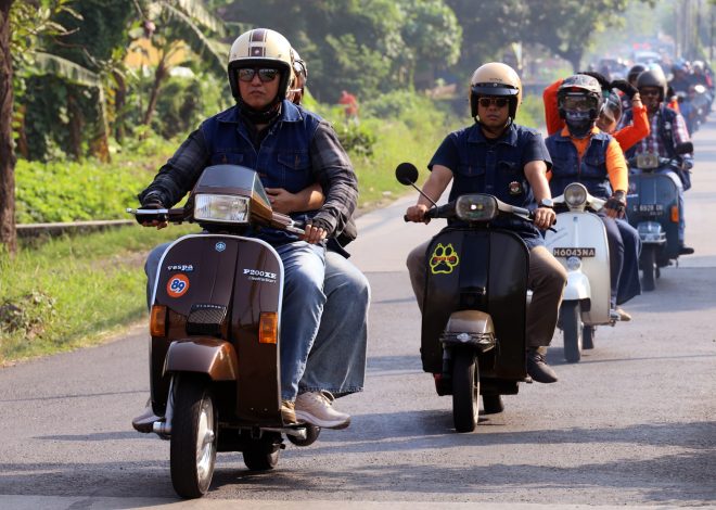Gaspol Tanpa Batas! Dankodiklatal Pimpin Konvoi Vespa Kodiklatal Scooter Club