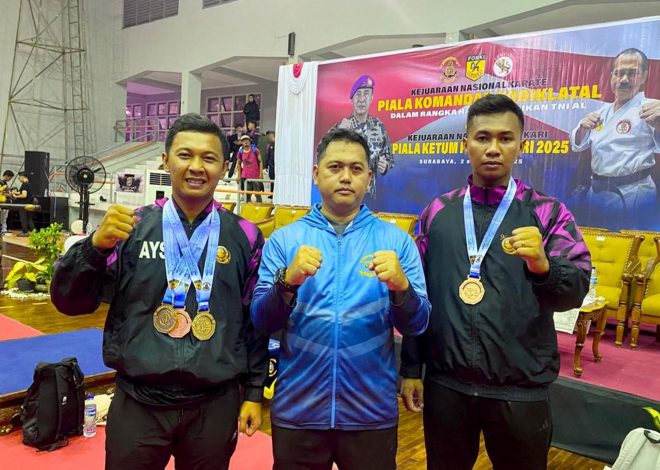 Atlet Karate Yonif 3 Marinir Raih Hasil Terbaik Pada Kejuaraan Nasional Karate Piala Komandan Kodiklatal TA 2025