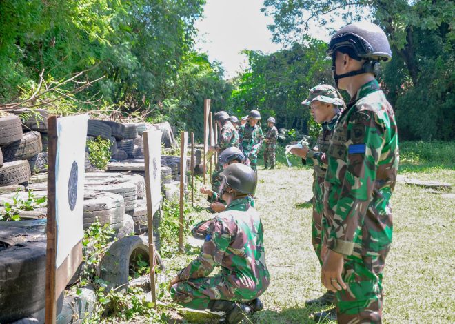 Asah Kemampuan Tempur, Prajurit Yonif 5 Marinir Laksanakan Latihan Menembak