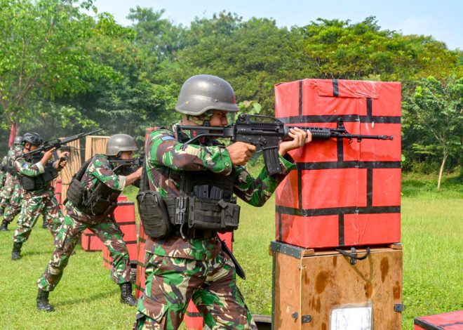 Asah Kemampuan, Prajurit Yonif 1 Mar Latihan Tembak Reaksi