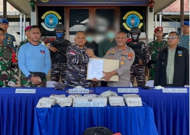 Satgasmar Pam Ambalat XXX Gagalkan Penyelundupan Narkoba