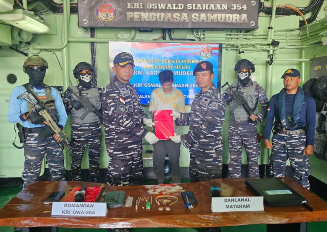 Tangkap Kapal Penampung Ikan, KRI Oswald Siahaan-354 Temukan Sabu-Sabu Di Kamar Sang Nakhoda