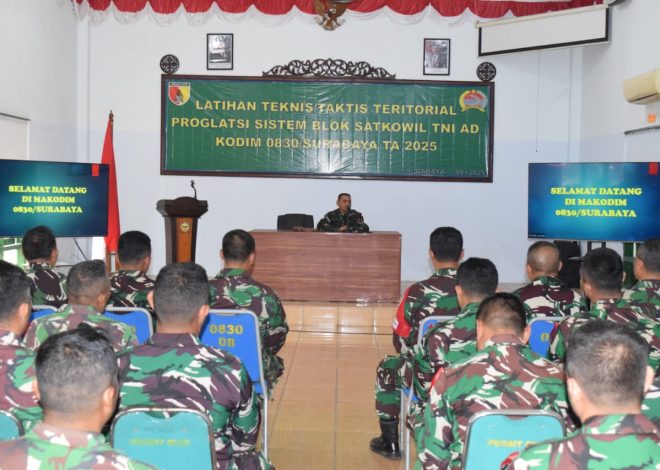 Kodim 0830/Surabaya Gelar Latihan Teknis dan Taktis Teritorial