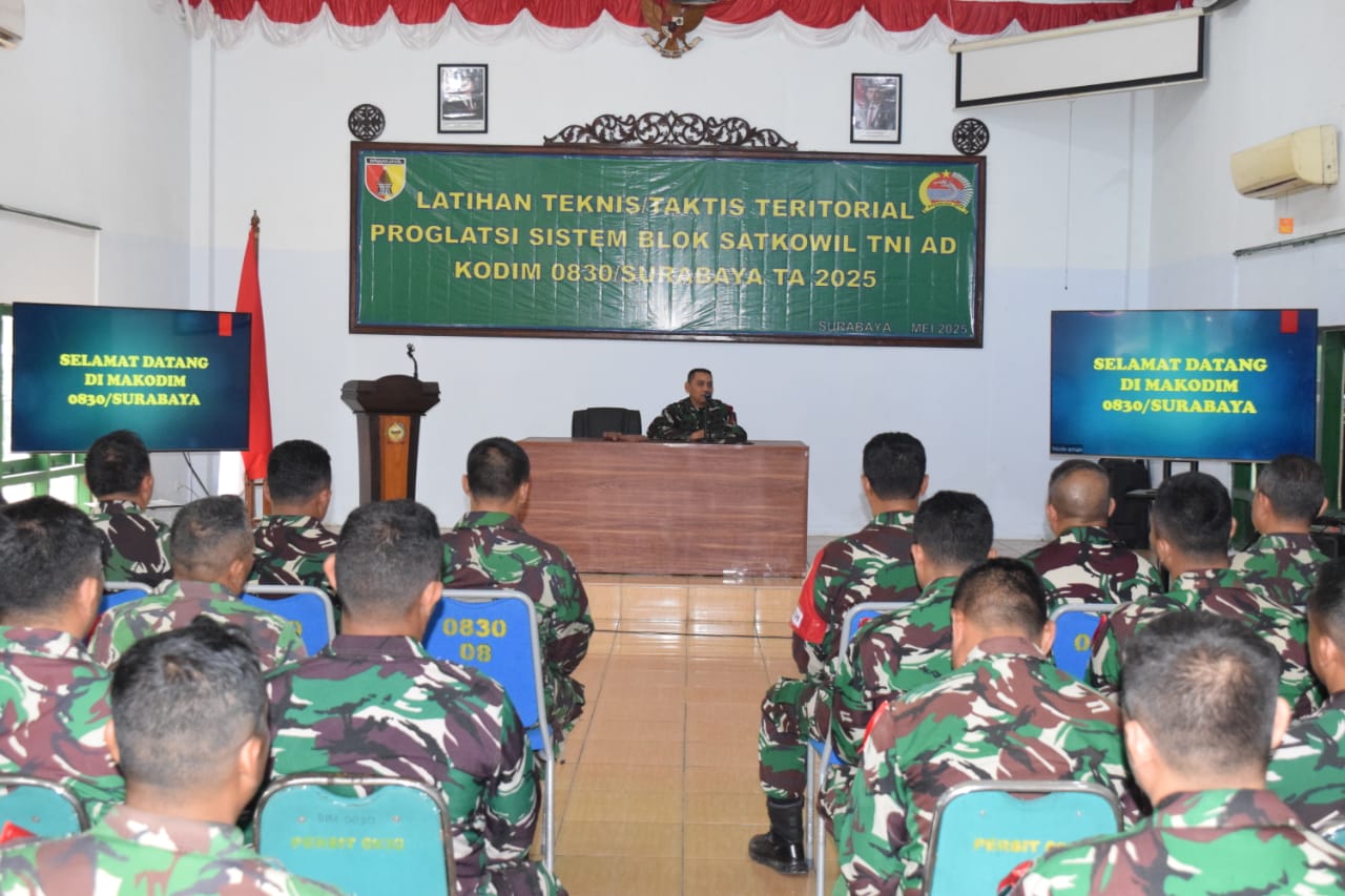 Kodim 0830/Surabaya Gelar Latihan Teknis dan Taktis Teritorial
