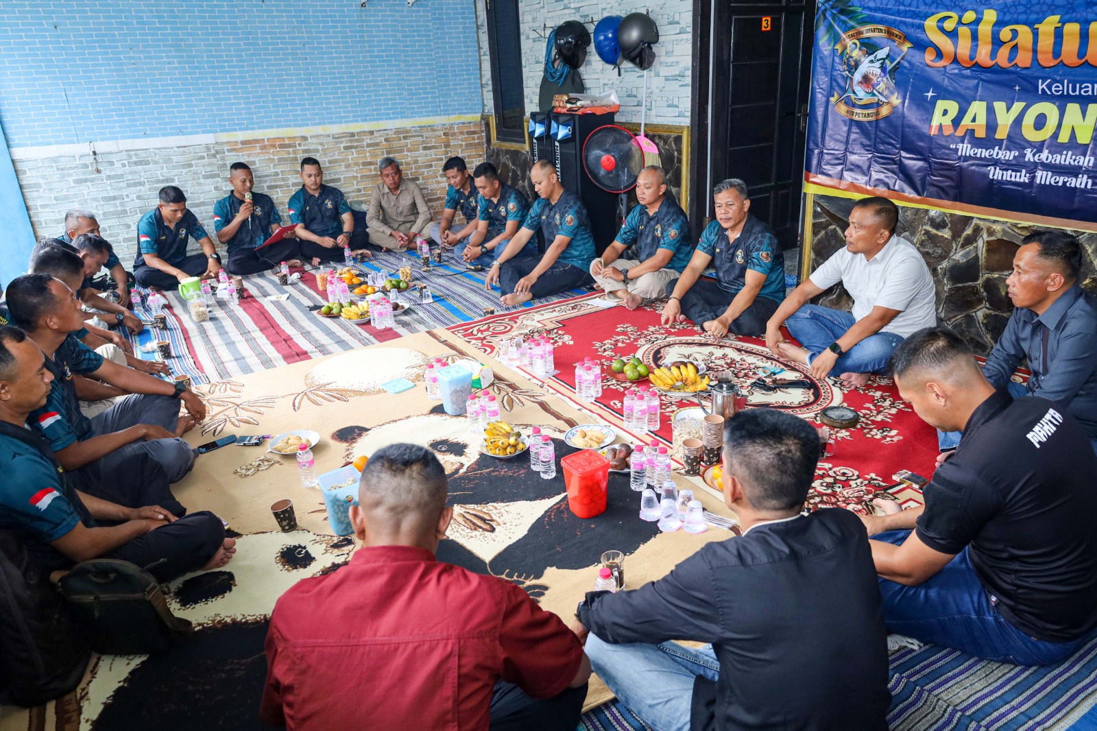 Pererat Tali Silaturahmi, Danyonif 3 Marinir Hadiri Pertemuan Rutin Prajurit Rayon Gresik