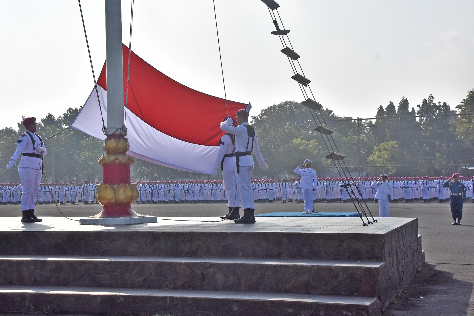 Prajurit Brigif 2 Marinir Laksanakan upacara Peringatan Hari Lahir Pancasila