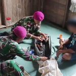 Satgasmar Pam Ambalat XXX Terima Senjata Api Rakitan Di Perbatasan