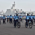 Komandan Brigif 2 Marinir Ikuti Gowes Bersama Pimpinan Kotama TNI AL Wilayah Surabaya