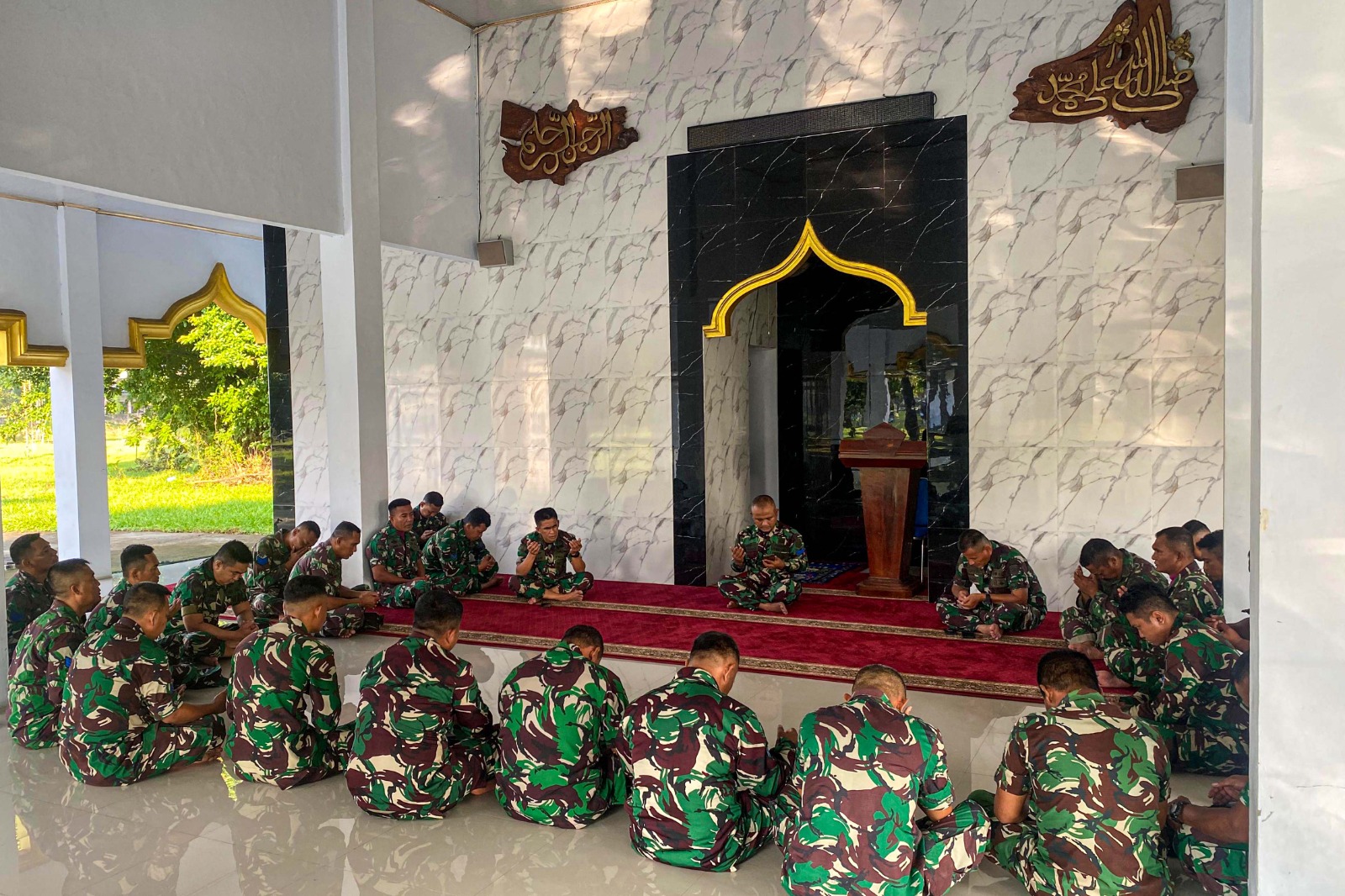 Tingkatkan Keimanan Dan Ketaqwaan, Prajurit Yonif 3 Mar Laksanakan Kauseri Agama