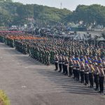 Komandan Brigif 2 Marinir Ikuti Apel Gabungan TNI – POLRI Wilayah Kogartap III/Surabaya Semester I Ta. 2025