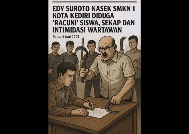 Edy Suroto Kasek SMKN 1 Kota Kediri Diduga “Racuni” Siswa, Sekap dan Intimidasi Wartawan