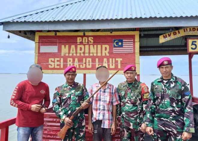 Satgasmar Pam Ambalat XXX Kembali Terima Senjata Api Rakitan Dari Warga Perbatasan