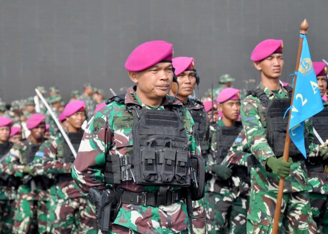 Prajurit Brigif 2 Marinir Tunjukan Loyalitas Dan Dedikasi Terhadap Bangsa Dan Negara Jelang Upacara Kehormatan Militer