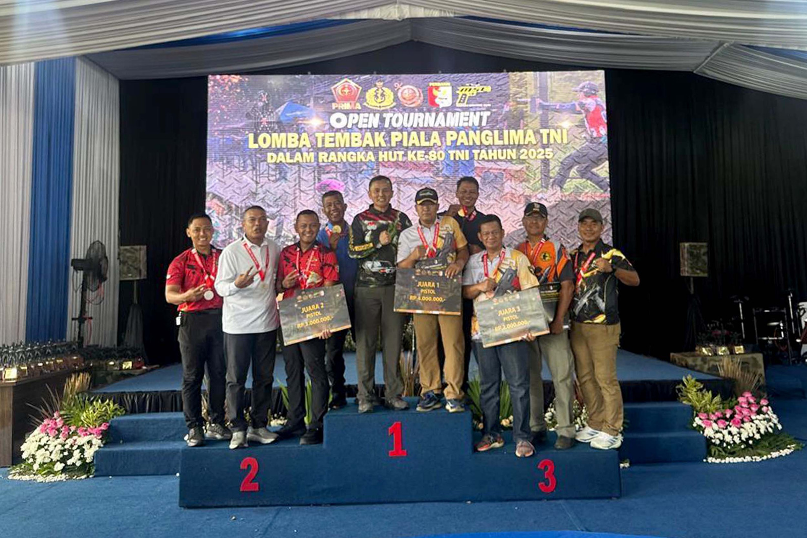 Danbrigif 2 Marinir Raih Juara Pada Eksebisi Pistol Eksekutif Panglima TNI Cup 2025