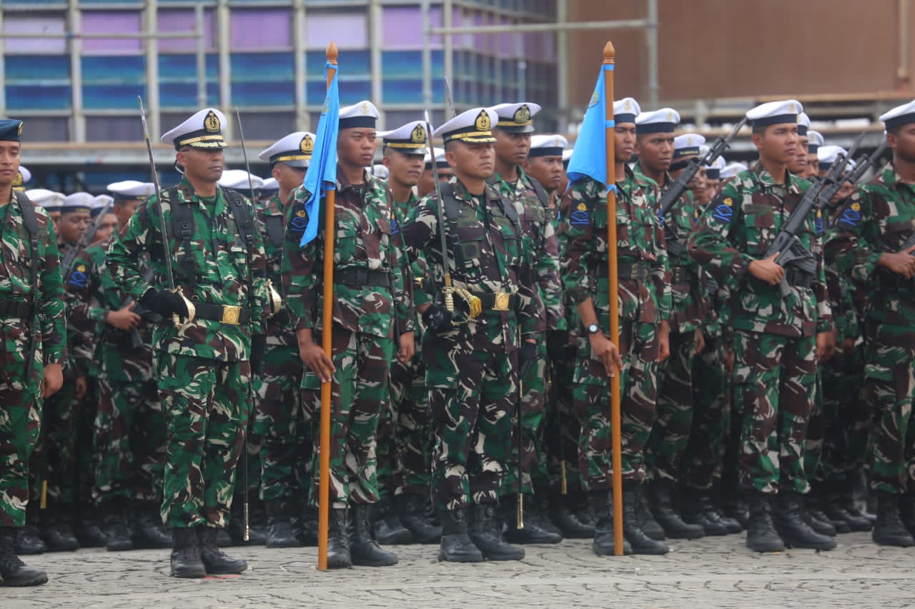 Semangat Membara! Prajurit Koarmada II Ikuti Gladi Gabungan  