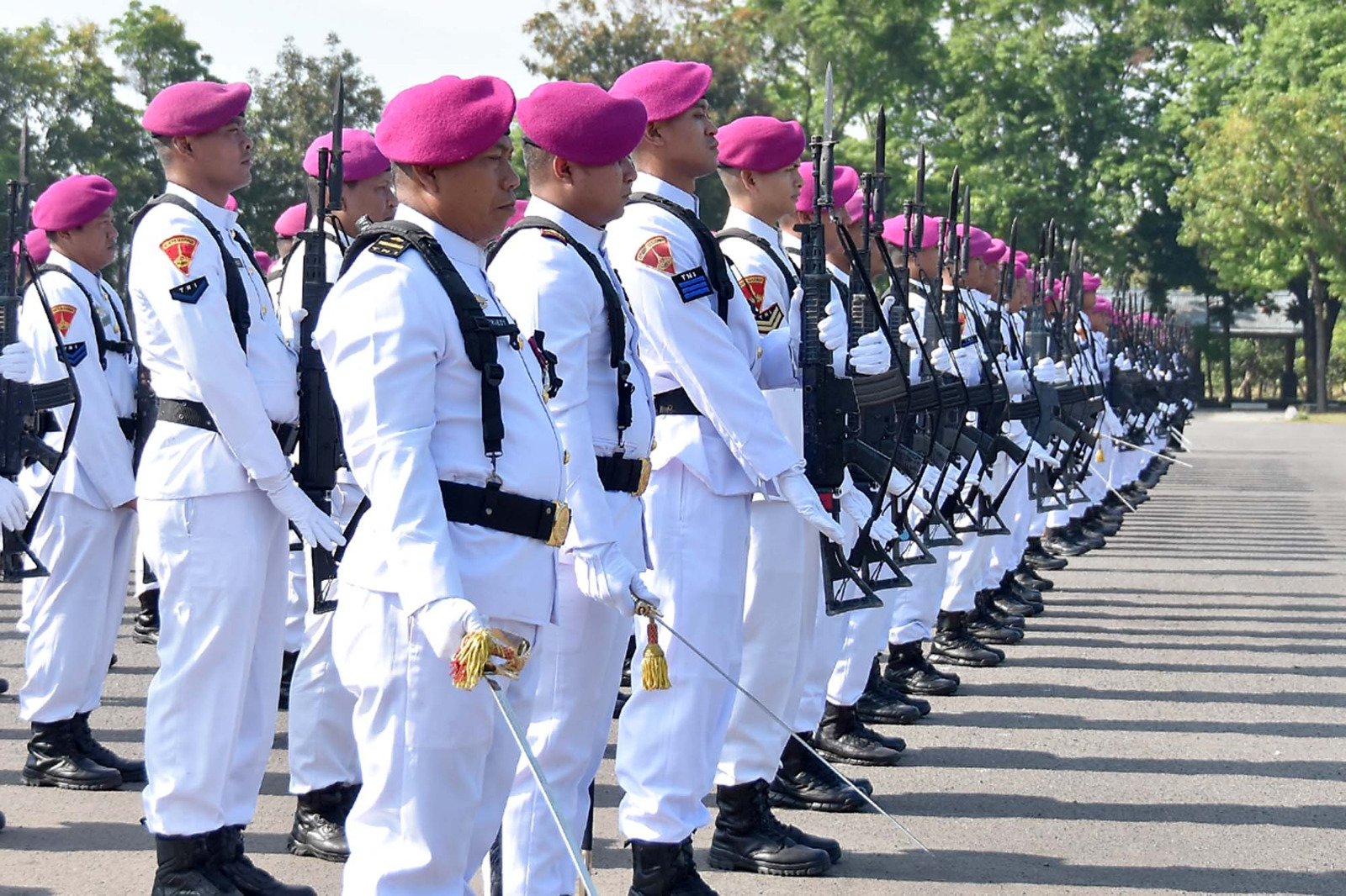 Prajurit Yonif 1 Mar Ikuti Upacara Peringatan Hari Kesaktian Pancasila